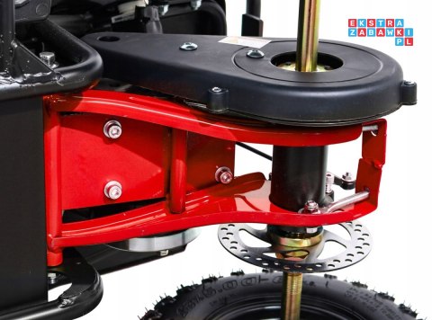 [ATV-11E] Quad HIPERFECT 1000W (48V/12Ah) silnik bezszczotkowy pompowane opony ekoskóra - czerwony