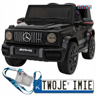 Mercedes AMG G63 buggy na akumulator dwuosobowy - czarny, 2x25W, 12V/4.5Ah, koła EVA, pokrowiec, pilot, LED, MP3 [BBH-0002]