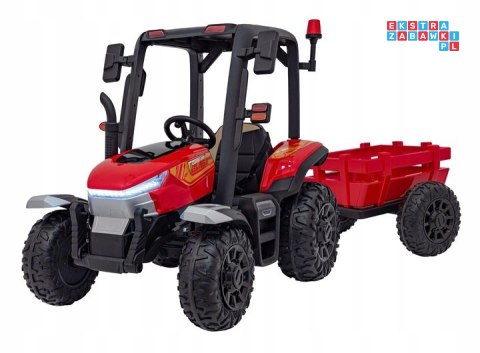 [BLT-206] Duży traktor BLAST z przyczepką na akumulator 2x200W 24V/9Ah EVA pilot MP3 - czerwony