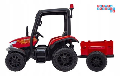 [BLT-206] Duży traktor BLAST z przyczepką na akumulator 2x200W 24V/9Ah EVA pilot MP3 - czerwony
