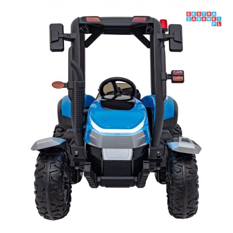 [BLT-206] Duży traktor BLAST z przyczepką na akumulator 2x200W 24V/9Ah EVA pilot MP3 - niebieski