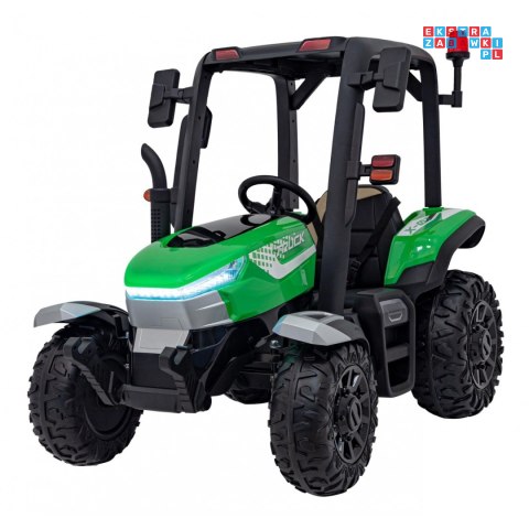 [BLT-206] Duży traktor BLAST z przyczepką na akumulator 2x200W 24V/9Ah EVA pilot MP3 - zielony