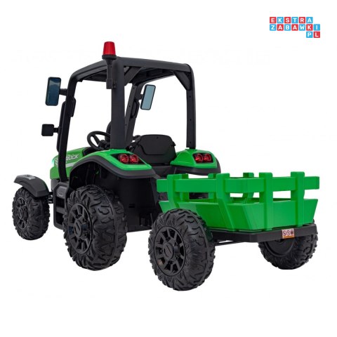 [BLT-206] Duży traktor BLAST z przyczepką na akumulator 2x200W 24V/9Ah EVA pilot MP3 - zielony
