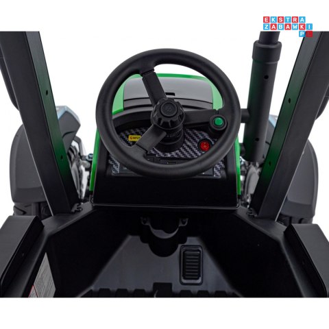[BLT-206] Duży traktor BLAST z przyczepką na akumulator 2x200W 24V/9Ah EVA pilot MP3 - zielony