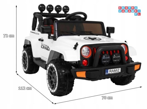 [BRD-7588] Terenowy Full Time 4WD 4x40W 12V/10Ah koła EVA, pilot, LED - biały