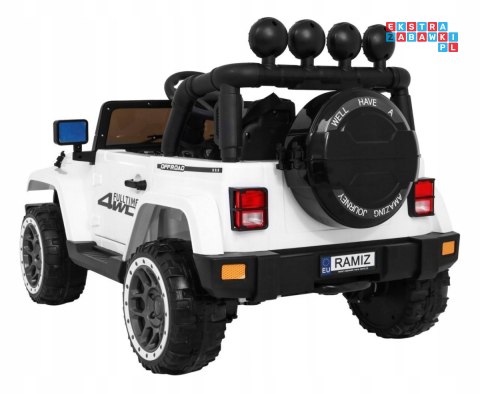 [BRD-7588] Terenowy Full Time 4WD 4x40W 12V/10Ah koła EVA, pilot, LED - biały
