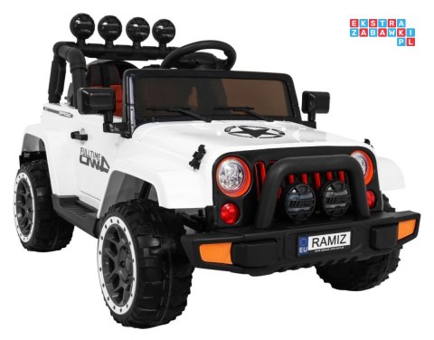 [BRD-7588] Terenowy Full Time 4WD 4x40W 12V/10Ah koła EVA, pilot, LED - biały