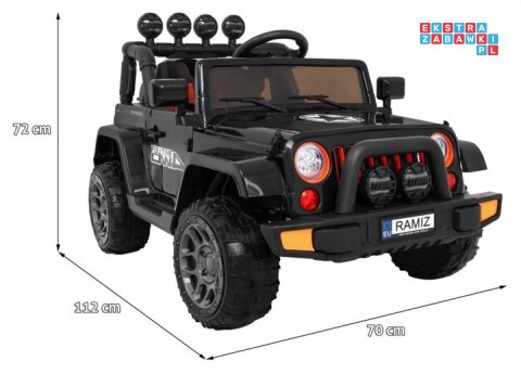 [BRD-7588] Terenowy Full Time 4WD 4x40W 12V/10Ah koła EVA, pilot, LED - czarny