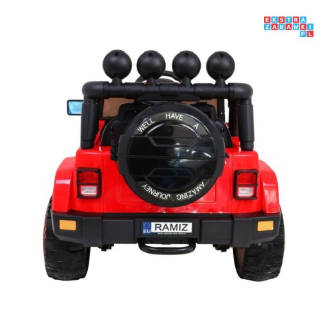 [BRD-7588] Terenowy Full Time 4WD 4x45W 12V/10Ah koła EVA, pilot, LED - czerwony