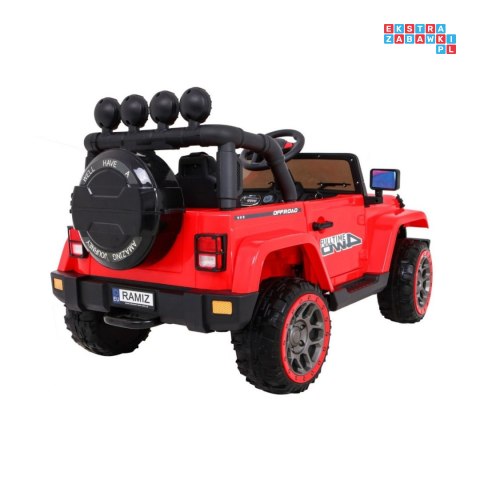 [BRD-7588] Terenowy Full Time 4WD 4x45W 12V/10Ah koła EVA, pilot, LED - czerwony