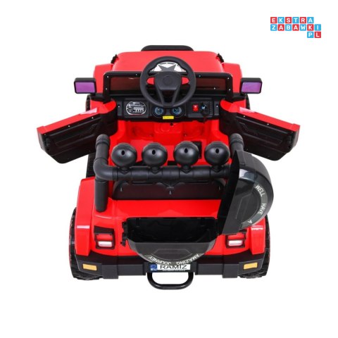 [BRD-7588] Terenowy Full Time 4WD 4x45W 12V/10Ah koła EVA, pilot, LED - czerwony