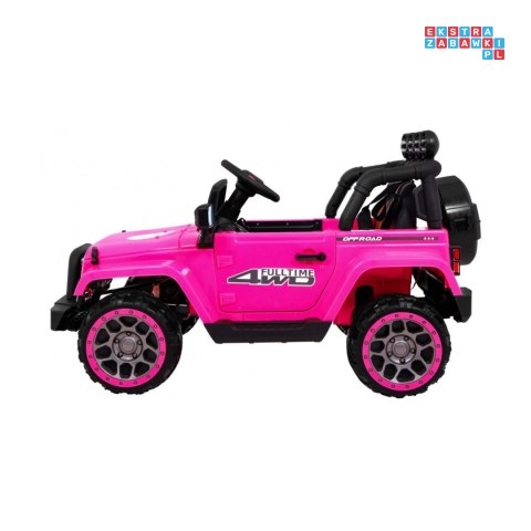 [BRD-7588] Terenowy Full Time 4WD 4x40W 12V/10Ah koła EVA, pilot, LED - różowy