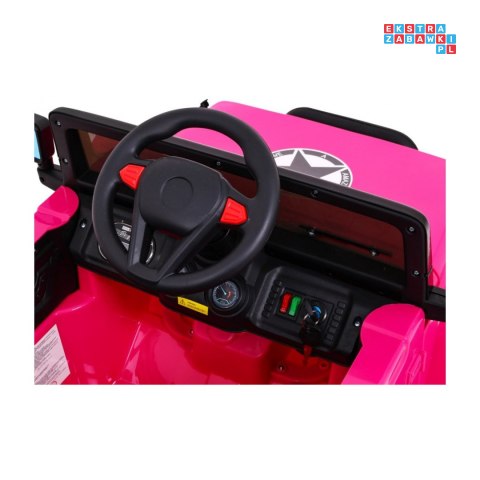 [BRD-7588] Terenowy Full Time 4WD 4x40W 12V/10Ah koła EVA, pilot, LED - różowy