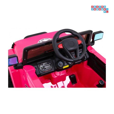 [BRD-7588] Terenowy Full Time 4WD 4x40W 12V/10Ah koła EVA, pilot, LED - różowy