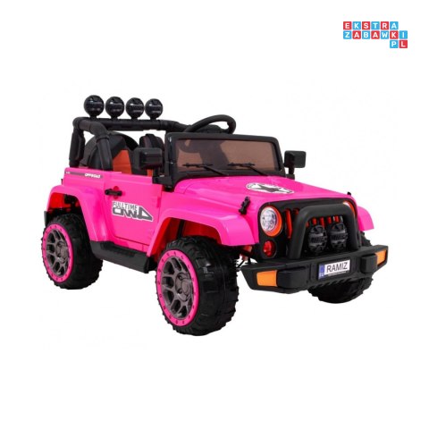 [BRD-7588] Terenowy Full Time 4WD 4x40W 12V/10Ah koła EVA, pilot, LED - różowy