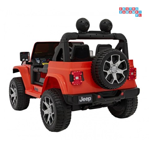 [JWR555] Jeep Wrangler Rubicon 4x45W 12V/14Ah EVA, pokrowiec, pilot, LED, MP3, BT - pomarańczowy
