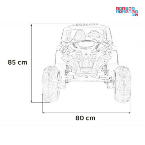 [XMX-603B] Duży Buggy SUPERSTAR UTV-MX 2000N dwuosobowy, wersja 300W 4x75W, 24V/9Ah pilot, pokrowiec, LED, MP3 - biały