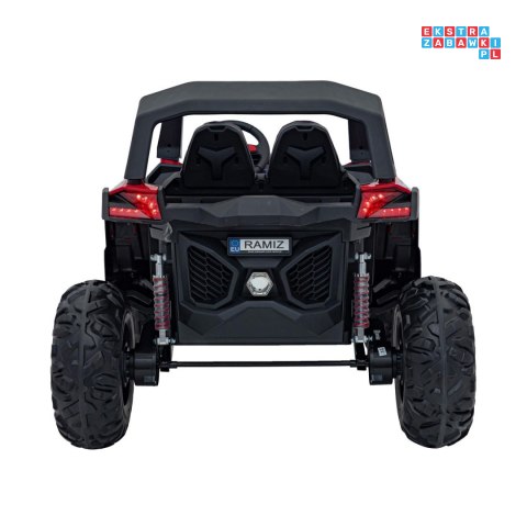 [XMX-603B] Duży Buggy SUPERSTAR UTV-MX 2000N dwuosobowy, wersja 300W 4x75W, 24V/9Ah pilot, pokrowiec, LED, MP3 - czerwony