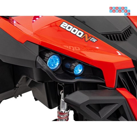 [XMX-603B] Duży Buggy SUPERSTAR UTV-MX 2000N dwuosobowy, wersja 300W 4x75W, 24V/9Ah pilot, pokrowiec, LED, MP3 - czerwony