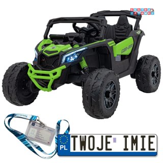 Maverick ATV CAN-AM buggy na akumulator 4x4 - zielony, 4X200W, 24V/5Ah, EVA, pokrowiec, pilot, LED, MP3, BT [CA003]