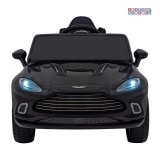 Czarny Aston Martin DBX na akumulator - 4x25, 12V/7Ah, Pilot, EVA, Wolny Start, Audio, LED - [S310]