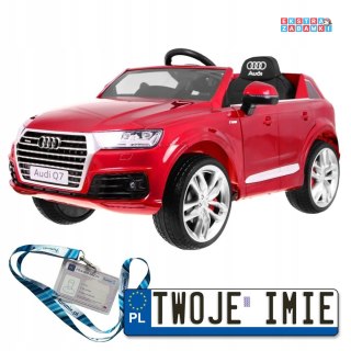 Czerwone Audi Q7 Quattro S-Line na akumulator - Lakierowane, z Pilotem, Wolny Start, EVA, MP3, Radio