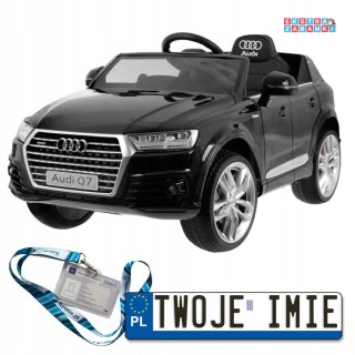 Czarny Audi Q7 Quattro S-Line na akumulator - Lakier, Pilot, Wolny Start, EVA, Radio MP3