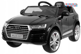 Czarny Audi Q7 Quattro S-Line na akumulator - Lakier, Pilot, Wolny Start, EVA, Radio MP3