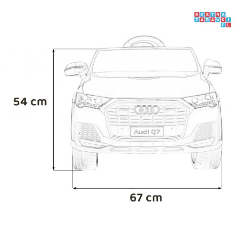 Audi Q7 new Lift pojazd na akumulator ekoskóra koła EVA bluetooth MP3 pasy