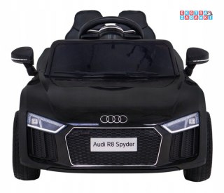 Audi R8 na akumulator - czarny, 2x35W 6V/9Ah, pilot, EVA, wolny start, MP3, LED [HL1818]