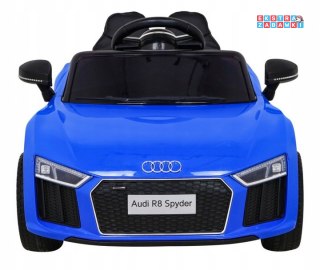 Audi R8 na akumulator - niebieski, 2x35W 6V/9Ah, pilot, EVA, wolny start, MP3, LED [HL1818]