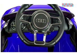 Fioletowe Audi R8 Spyder na akumulator - 2x45W, ekoskóra, EVA, LED, MP3