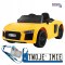 [JJ2198] Audi R8 Spyder na akumulator 2x45W 12V/7Ah Pilot EVA Wolny Start MP3 LED - żółty