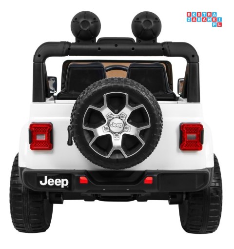 [JWR555] Jeep Wrangler Rubicon 4x45W 12V/14Ah EVA, pokrowiec, pilot, LED, MP3, BT - biały