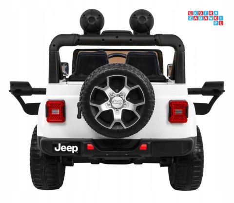[JWR555] Jeep Wrangler Rubicon 4x45W 12V/14Ah EVA, pokrowiec, pilot, LED, MP3, BT - biały