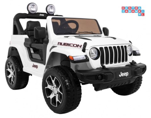 [JWR555] Jeep Wrangler Rubicon 4x45W 12V/14Ah EVA, pokrowiec, pilot, LED, MP3, BT - biały