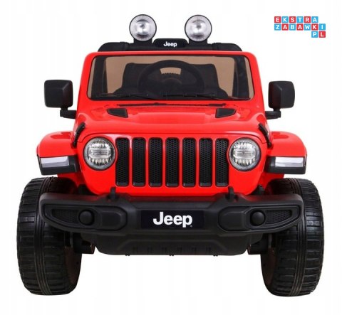 [JWR555] Jeep Wrangler Rubicon 4x45W 12V/14Ah EVA, pokrowiec, pilot, LED, MP3, BT - czerwony