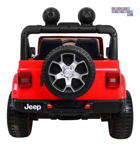 [JWR555] Jeep Wrangler Rubicon 4x45W 12V/14Ah EVA, pokrowiec, pilot, LED, MP3, BT - czerwony