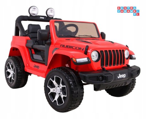[JWR555] Jeep Wrangler Rubicon 4x45W 12V/14Ah EVA, pokrowiec, pilot, LED, MP3, BT - czerwony