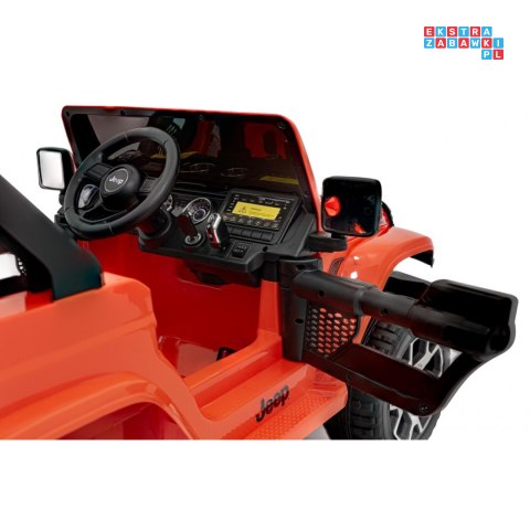 [JWR555] Jeep Wrangler Rubicon 4x45W 12V/14Ah EVA, pokrowiec, pilot, LED, MP3, BT - pomarańczowy