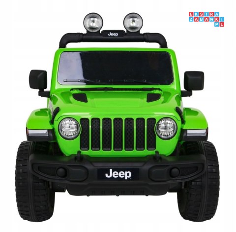[JWR555] Jeep Wrangler Rubicon 4x45W 12V/14Ah EVA, pokrowiec, pilot, LED, MP3, BT - zielony