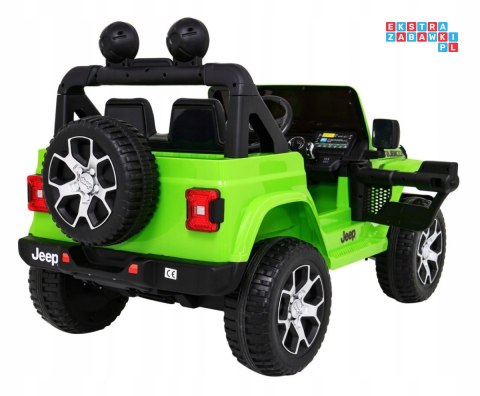 [JWR555] Jeep Wrangler Rubicon 4x45W 12V/14Ah EVA, pokrowiec, pilot, LED, MP3, BT - zielony