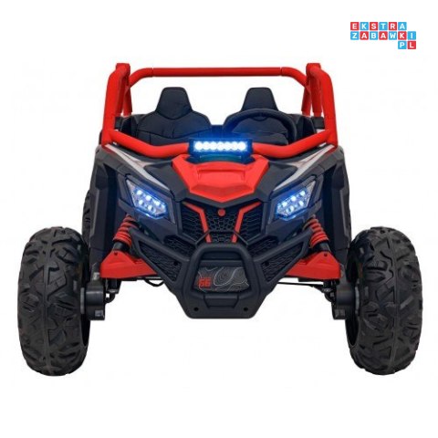 [KKL-808] Buggy SR SUPER 66 dwuosobowy 4x75W 24V/7Ah pilot, LED, MP3 - czerwony