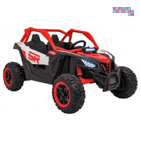 [KKL-808] Buggy SR SUPER 66 dwuosobowy 4x75W 24V/7Ah pilot, LED, MP3 - czerwony