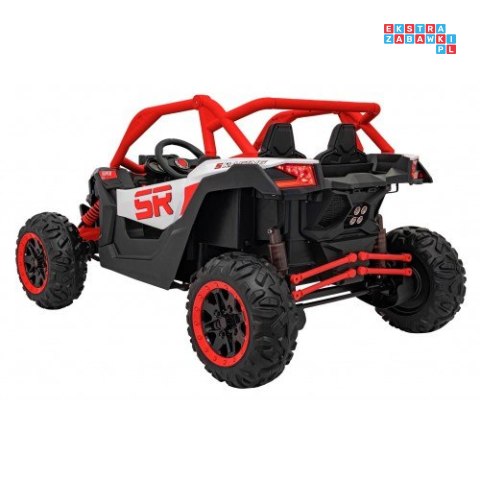 [KKL-808] Buggy SR SUPER 66 dwuosobowy 4x75W 24V/7Ah pilot, LED, MP3 - czerwony