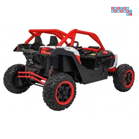 [KKL-808] Buggy SR SUPER 66 dwuosobowy 4x75W 24V/7Ah pilot, LED, MP3 - czerwony