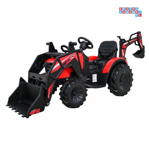 [SX2068] Wielki traktor 720-T z przyczepką i łyżką 2X200W 24V/10Ah ekoskóra pilot pokrowiec MP3