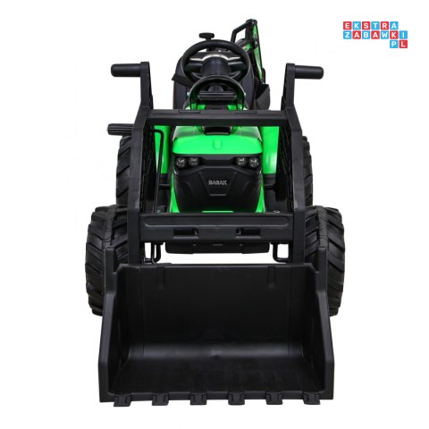 [SX2068] Wielki traktor 720-T z przyczepką i łyżką 2X200W 24V/10Ah ekoskóra pilot pokrowiec MP3