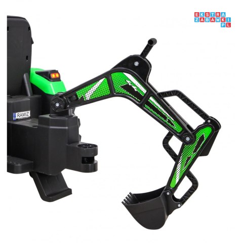 [SX2068] Wielki traktor 720-T z przyczepką i łyżką 2X200W 24V/10Ah ekoskóra pilot pokrowiec MP3