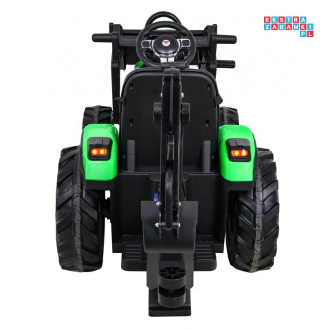 [SX2068] Wielki traktor 720-T z przyczepką i łyżką 2X200W 24V/10Ah ekoskóra pilot pokrowiec MP3